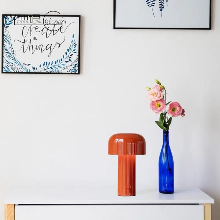 Brookstone Mushroom Beside Lamp - Bellhop Portable LED Table Lamp By INSPECIAL HOME