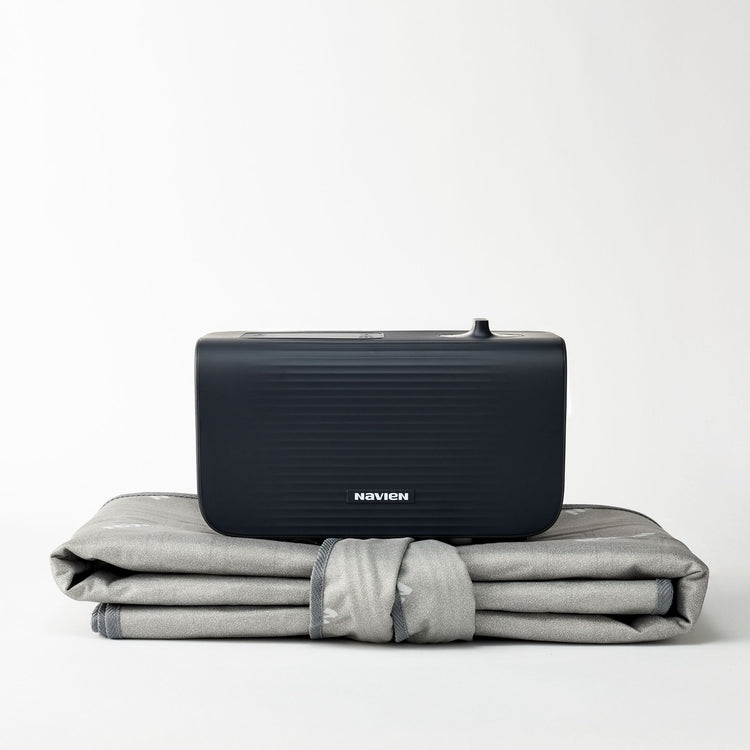 Brookstone Navien Mate EQM 580 – EMF-Free Water Heated Mattress Pad Warmer – Dual Temperature Control – WiFi Enabled & Eco-Friendly – Helps Soothe & Relieve Stress Muscle Soreness & Tension