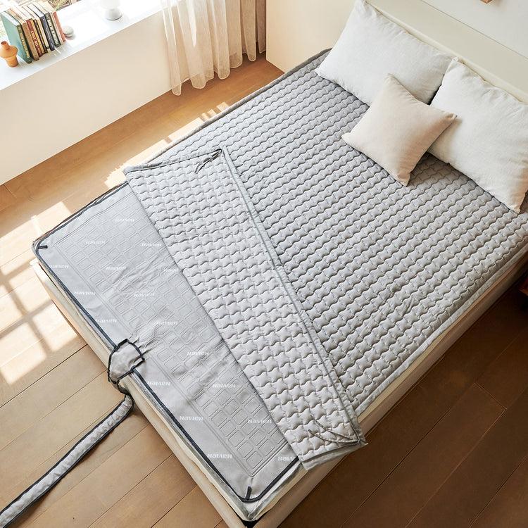 Brookstone Navien Mate EQM 582 – EMF-Free Water Heated Mattress Pad Warmer – Dual Temperature Control – WiFi Enabled & Eco-Friendly – Helps Soothe & Relieve Stress Muscle Soreness & Tension