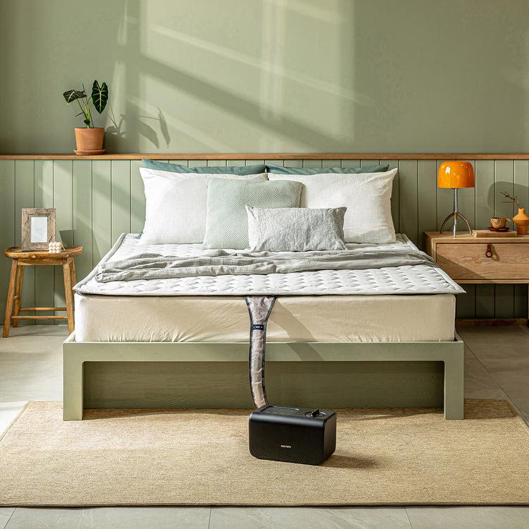 brookstone Navien Mate EQM 582 – EMF-Free Water Heated Mattress Pad Warmer – Dual Temperature Control – WiFi Enabled & Eco-Friendly – Helps Soothe & Relieve Stress Muscle Soreness & Tension