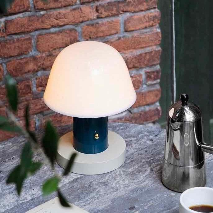 Brookstone Nordic Cute Mushroom Setago Table Lamp - Dimmable Portable Quirky Nursery Light By INSPECIAL HOME