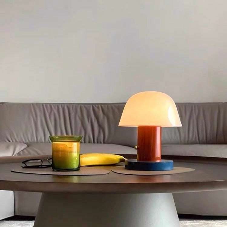 Brookstone Nordic Cute Mushroom Setago Table Lamp - Dimmable Portable Quirky Nursery Light By INSPECIAL HOME