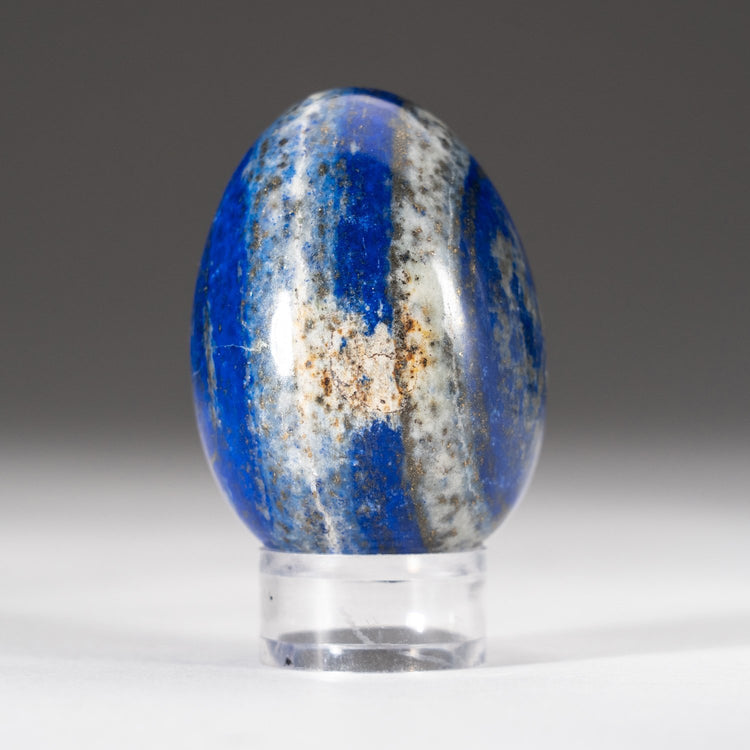 Brookstone Polished Lapis Lazuli Egg From Afghanistan (142.2 Grams)