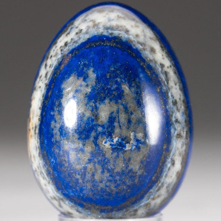 Brookstone Polished Lapis Lazuli Egg From Afghanistan (142.2 Grams)