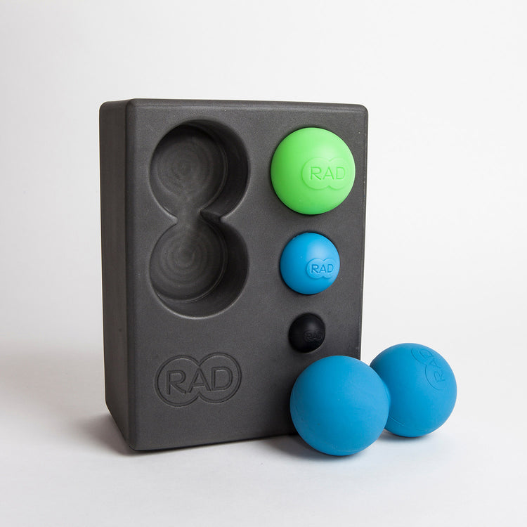 brookstone RAD Point Release 5-in-1 Massage Tool Kit with Massage Balls and Roller