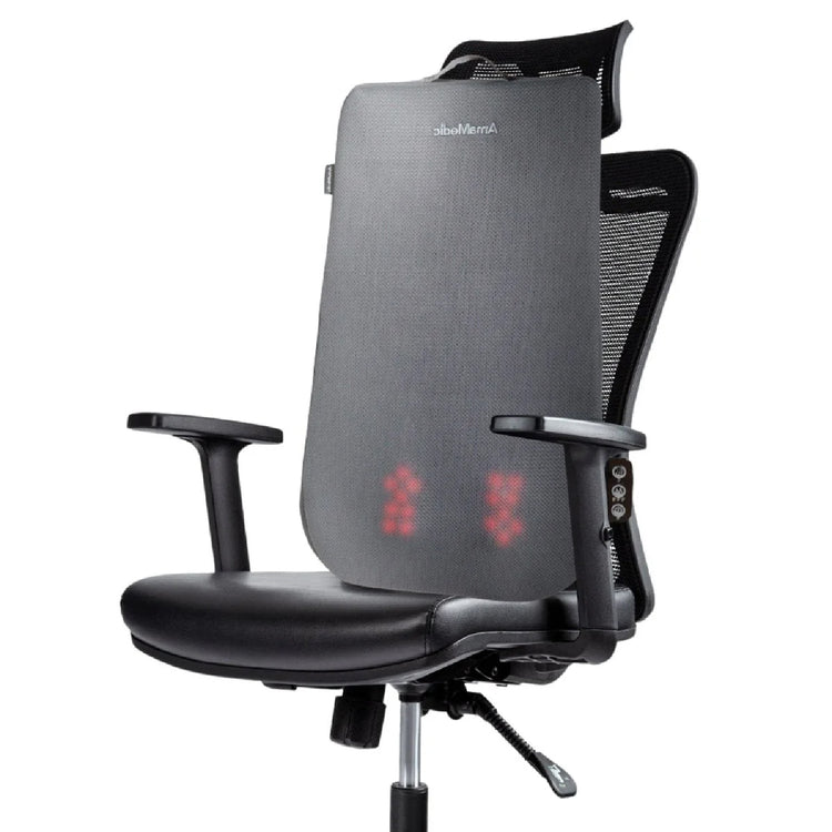 brookstone Relaxing Office Chair with Kneading Back Massage Pad & Heating Therapy
