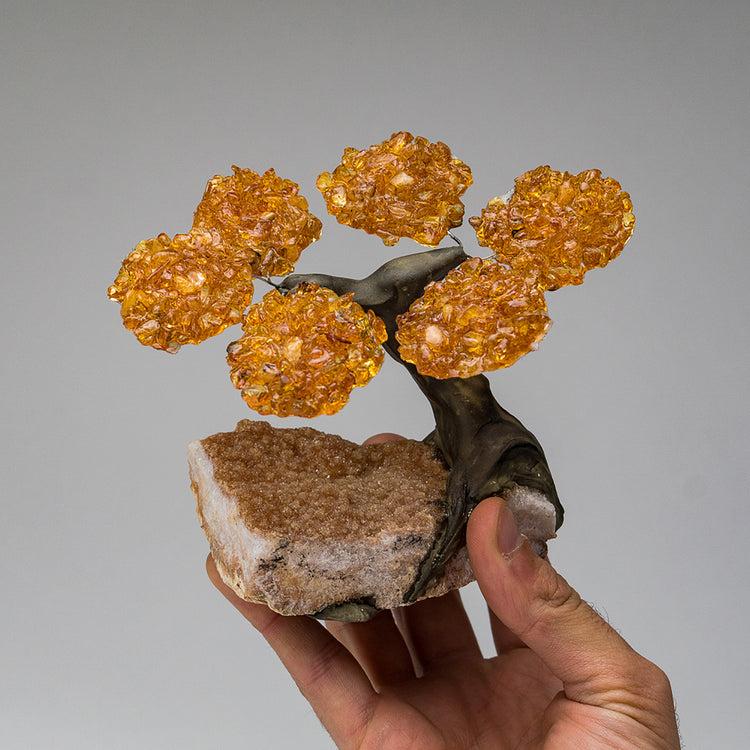 Brookstone Small Citrine Clustered Gemstone Tree On Citrine Matrix (The Money Tree)