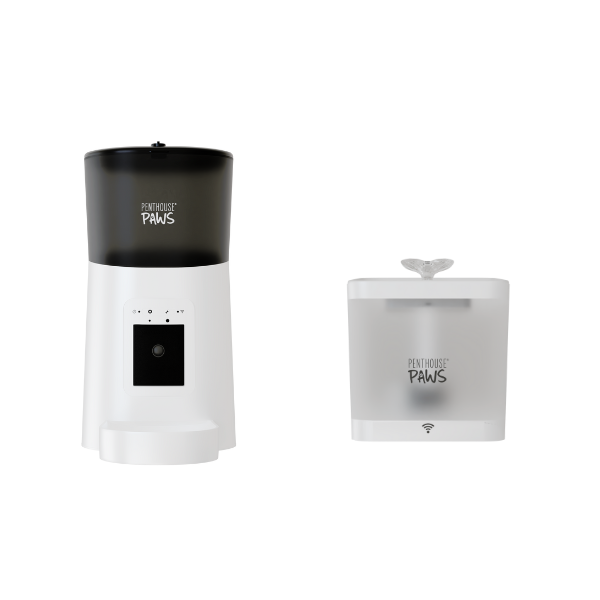 Brookstone Smart HD Feeder & Water Fountain By Penthouse Paws Feeders & Fountains