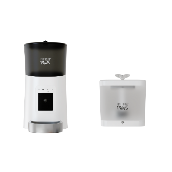 Brookstone Smart HD Feeder & Water Fountain By Penthouse Paws Feeders & Fountains