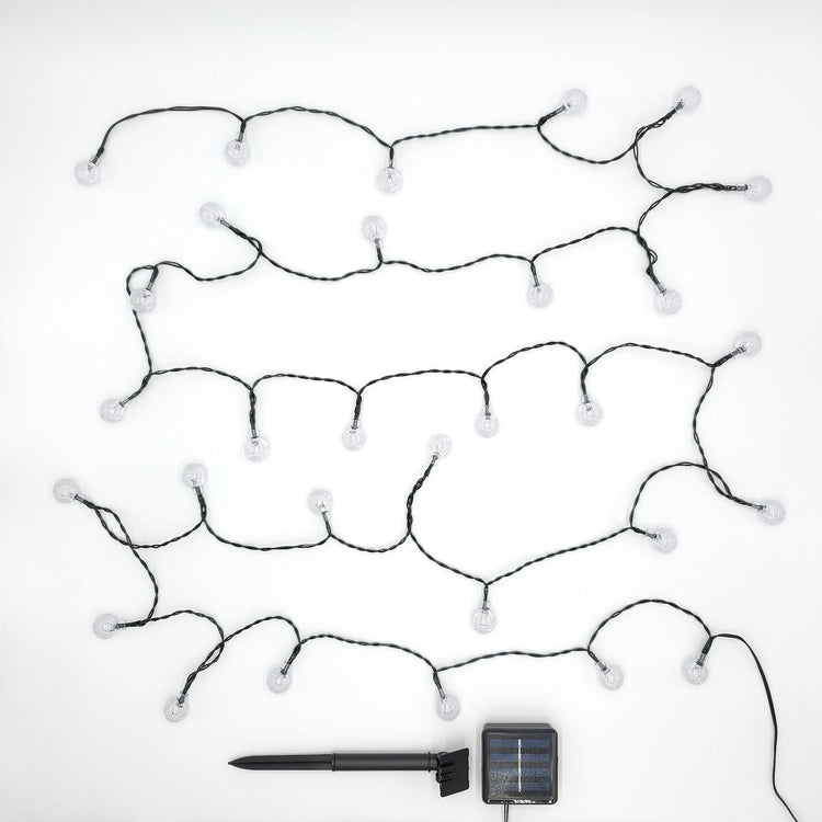 Brookstone Solar Powered Crystal Ball String Lights