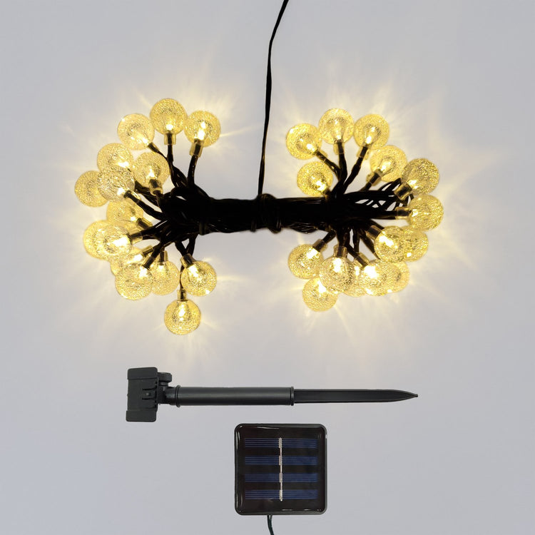 Brookstone Solar Powered Crystal Ball String Lights