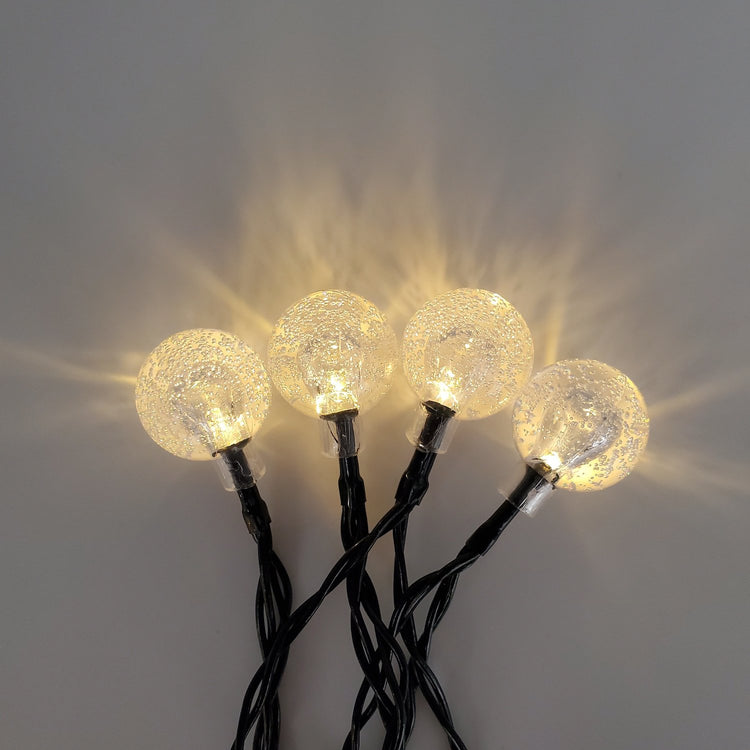 Brookstone Solar Powered Crystal Ball String Lights