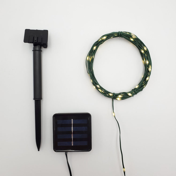 Brookstone Solar Powered LED PVC Coated String Lights