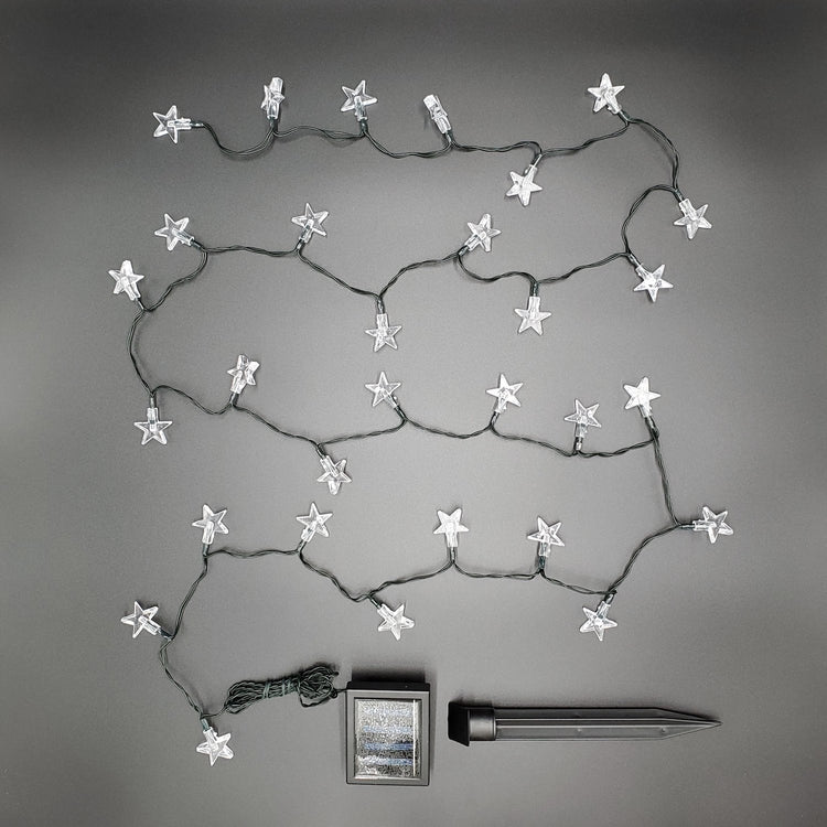 brookstone Solar Powered Mini String Lights with 30 Stars