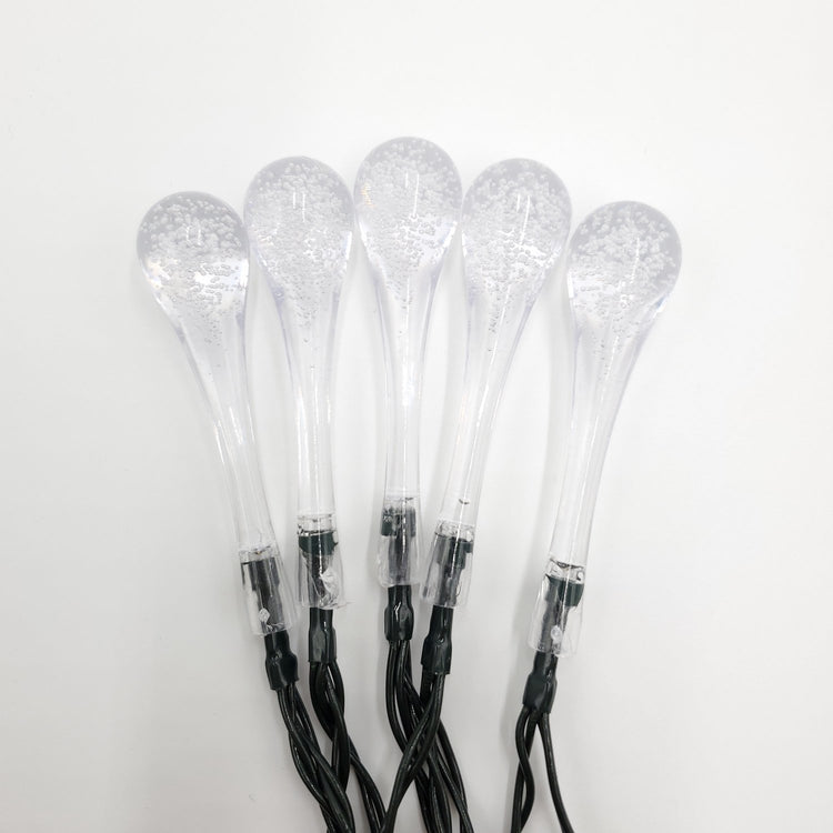 Brookstone Solar Powered Water Drop String Lights - Soft White