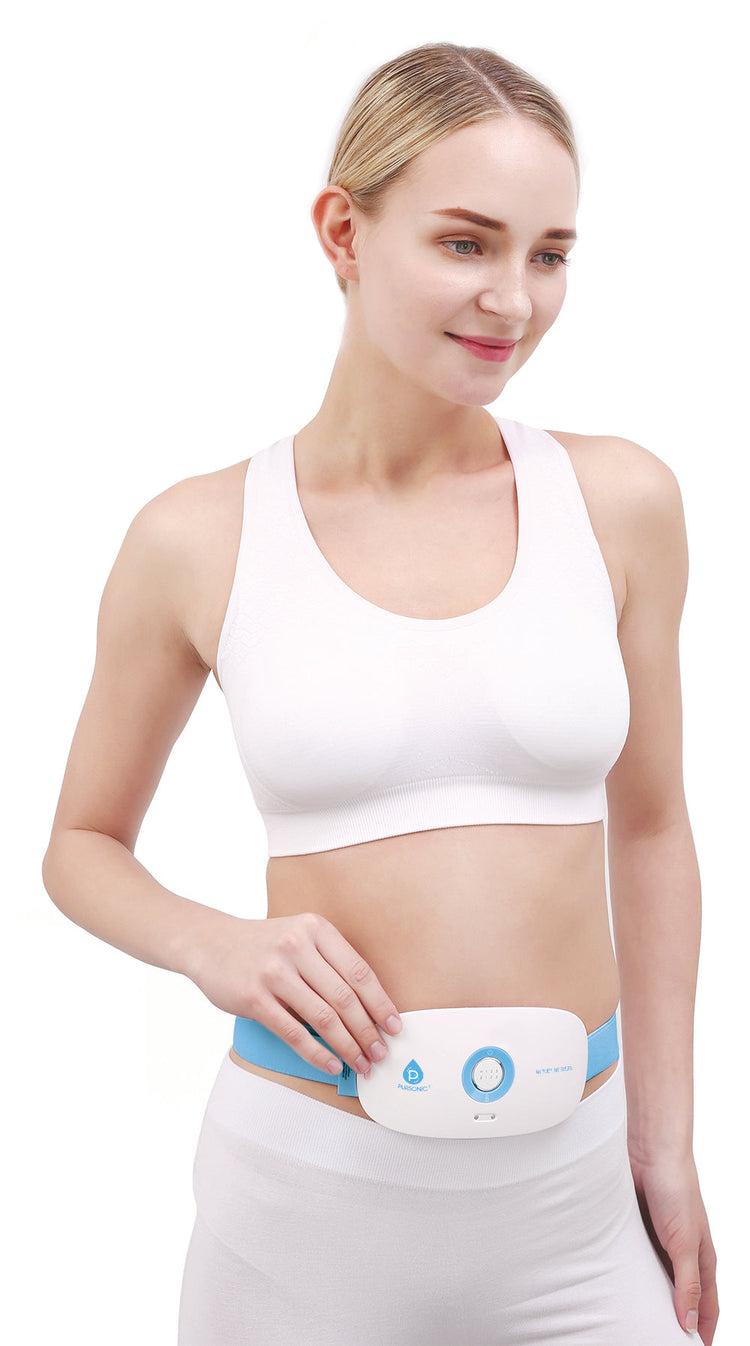 Brookstone Stomach & Back Massager 3 Vibration Levels 3 Heat Settings & USB Rechargeable By Pursonic