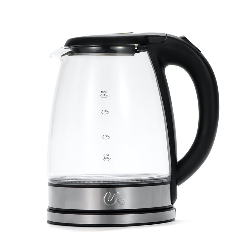 Brookstone Uber Appliance 1.8L Glass & Stainless Steel Water Boiler Heater & Electric Tea Kettle