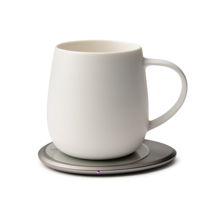 Brookstone Ui 3 Self-Heating Ceramic Mug & Wireless Charger (12oz)