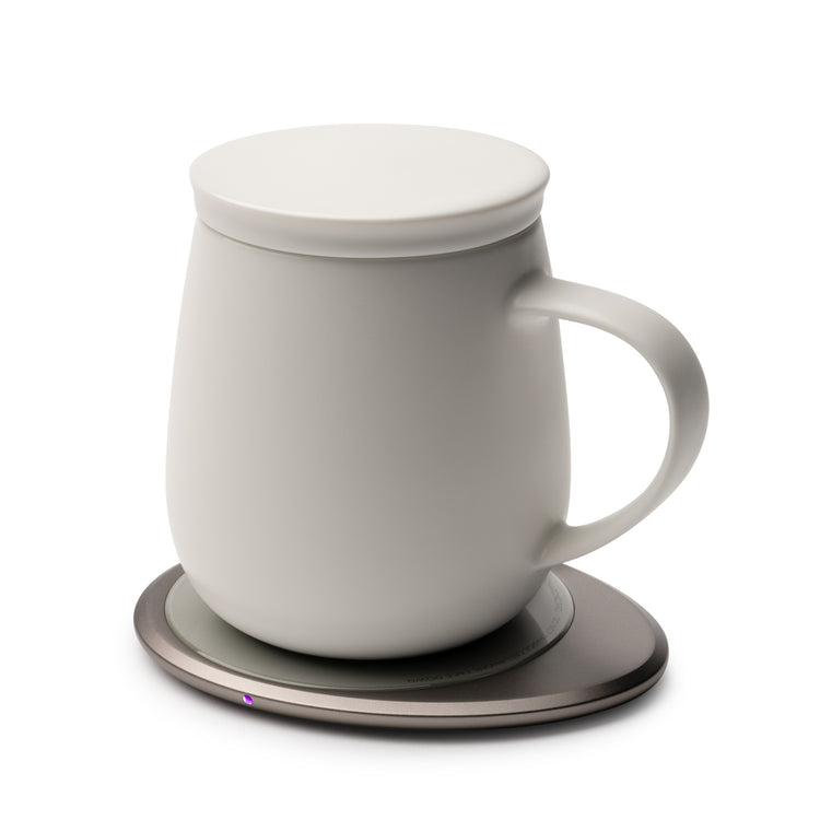 Brookstone Ui 3 Self-Heating Ceramic Mug & Wireless Charger (12oz)
