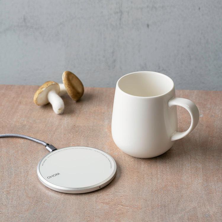 Brookstone Ui Self-Heating Ceramic Mug & Wireless Charger