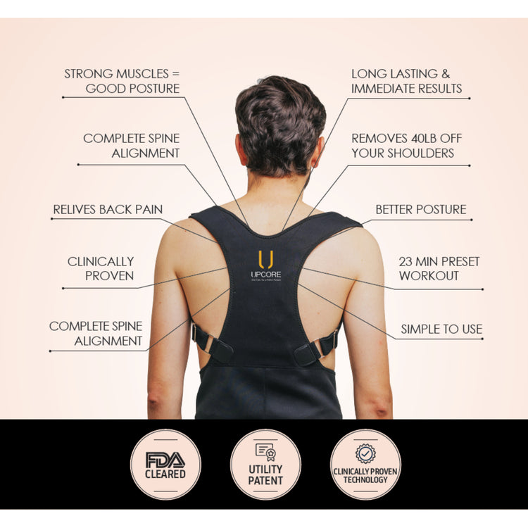 Brookstone UpCore - One Click For Long Lasting Perfect Posture By Numiere - Lumina NRG
