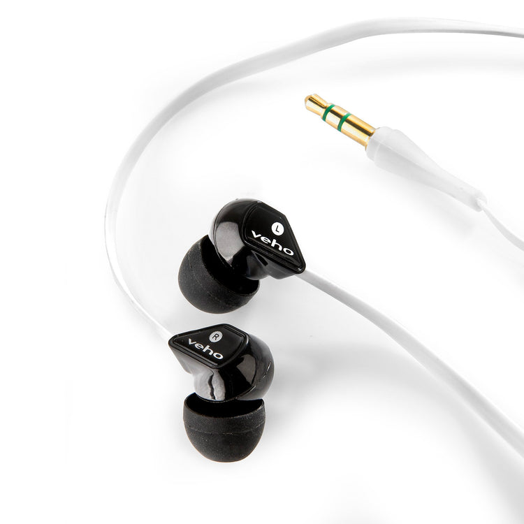 Brookstone Veho 360 Z-1 Stereo Noise Isolating Earphones With Flex 'anti' Tangle Cord System