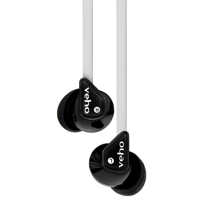 brookstone Veho 360 Z-1 Stereo Noise isolating Earphones with flex 'anti' tangle cord system