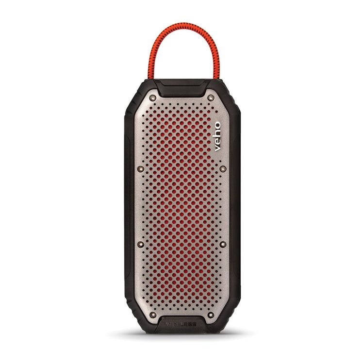 Brookstone Veho MX-1 Water Resistant Rugged Bluetooth Wireless Speaker With Built-in Power Bank