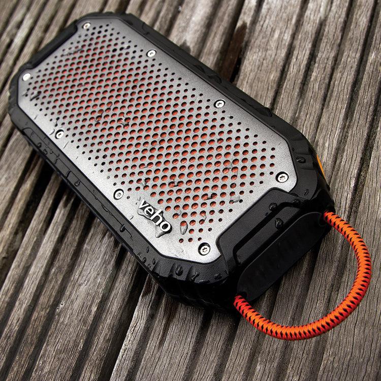 brookstone Veho MX-1 Water Resistant Rugged Bluetooth wireless Speaker with built-in power bank