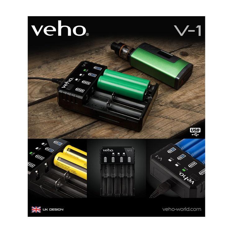 Brookstone Veho Pebble V-1 Universal USB Rechargeable 5V/2A 18650 Li-ion Battery Charger