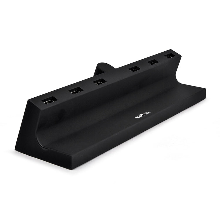 brookstone Veho TA-6 Desktop 6 Port USB Charging Hub with 2.4A Output – Black