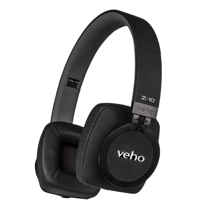 brookstone Veho Z-10 On-Ear Wired Premium Headphones Black Edition