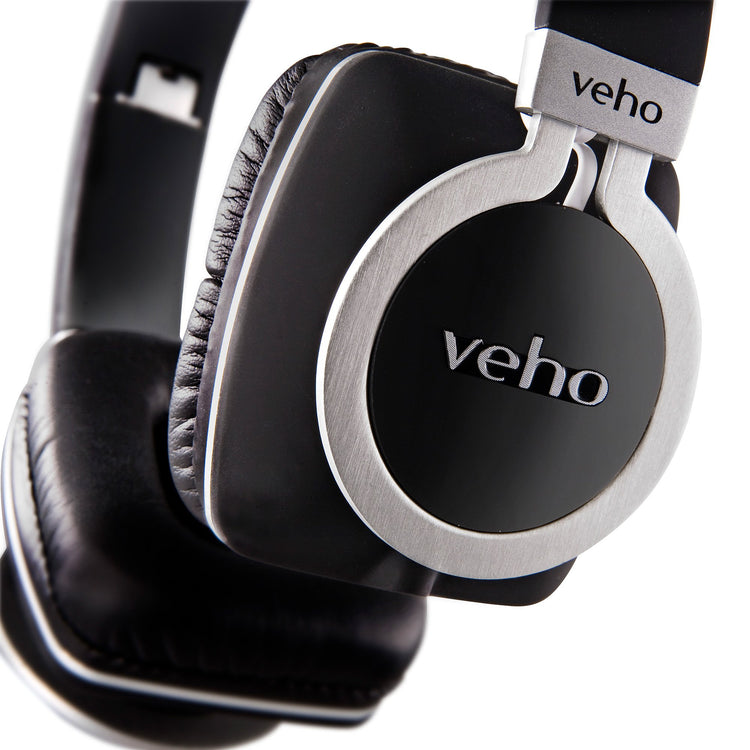 Brookstone Veho Z-8 Designer Aluminium Headphones With Detachable Flex Cord System And Folding Design