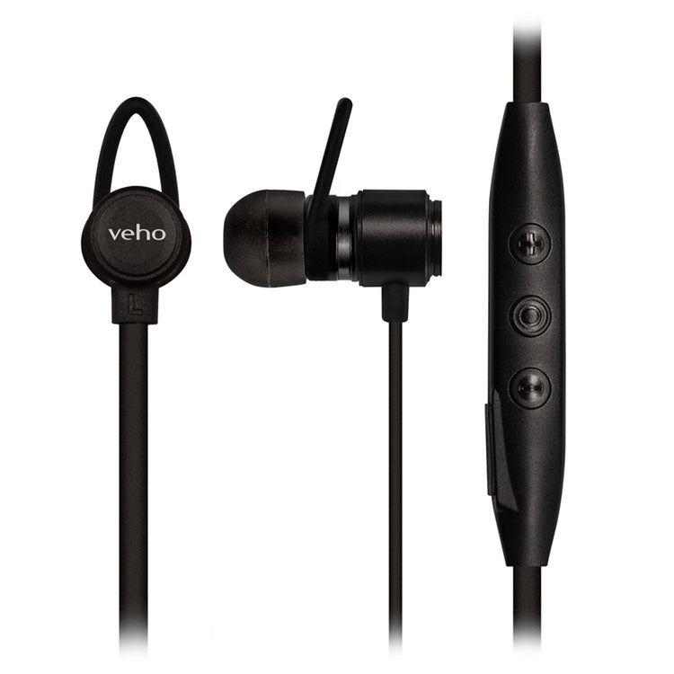 Brookstone Veho ZB-2 In-Ear Premium Bluetooth Headphones Black