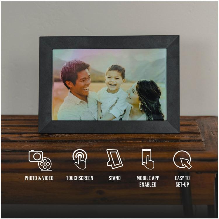 Brookstone Vivitar 10 Inch Wifi Digital Picture Frame - Slim Design With LCD Touch Screen