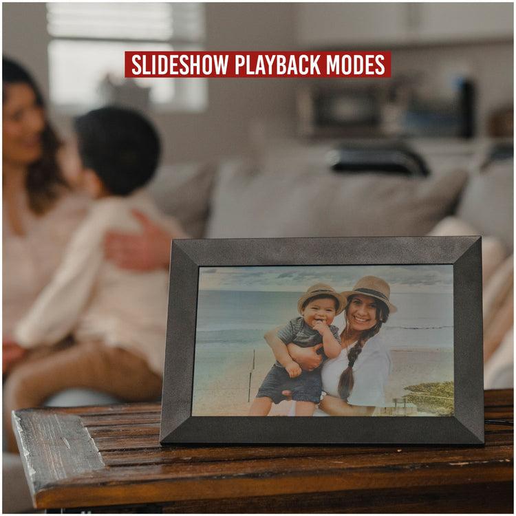 Brookstone Vivitar 10 Inch Wifi Digital Picture Frame - Slim Design With LCD Touch Screen