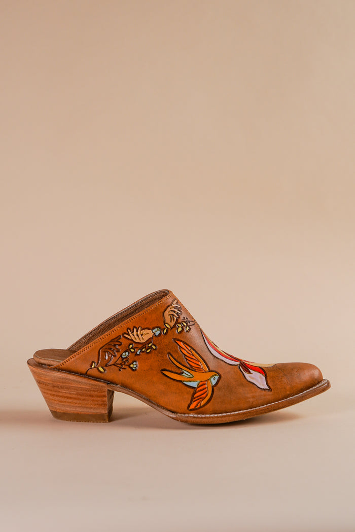 Brother Vellies Bans Off Our Bodies Doodle Mule In Caramel