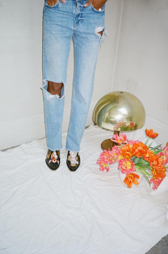 Brother Vellies Bans Off Our Bodies Doodle Mule In Midnight