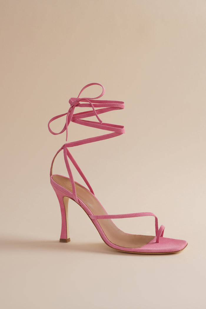 brother vellies Bike Shoe in Flamingo Pink Suede