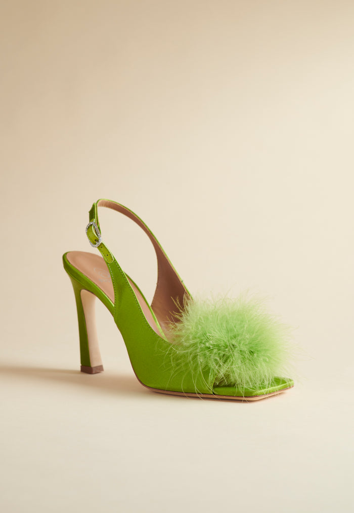 brother vellies Holly Pump in Avocado Satin