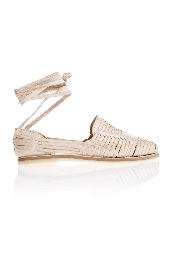 Brother Vellies Lace Up Huarache In Blush