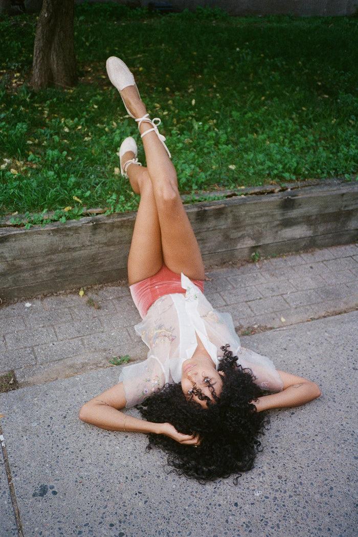 brother vellies Lace Up Huarache in Blush