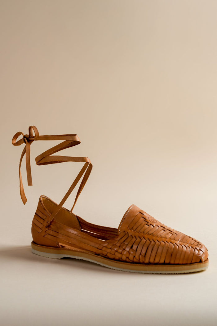 Brother Vellies Lace Up Huarache In Nutmeg