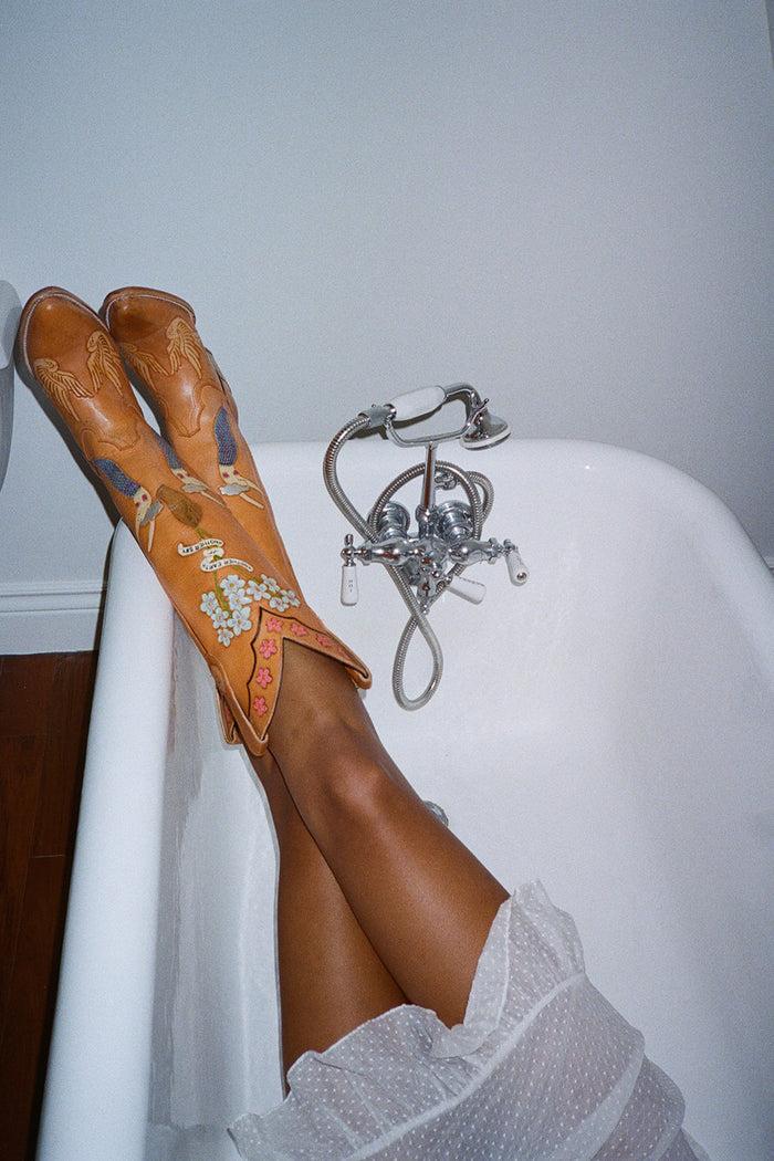 Brother Vellies Mermaid Doodle Cowboy Boots