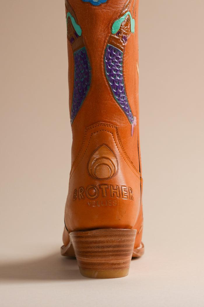 brother vellies Mermaid Doodle Cowboy Boots