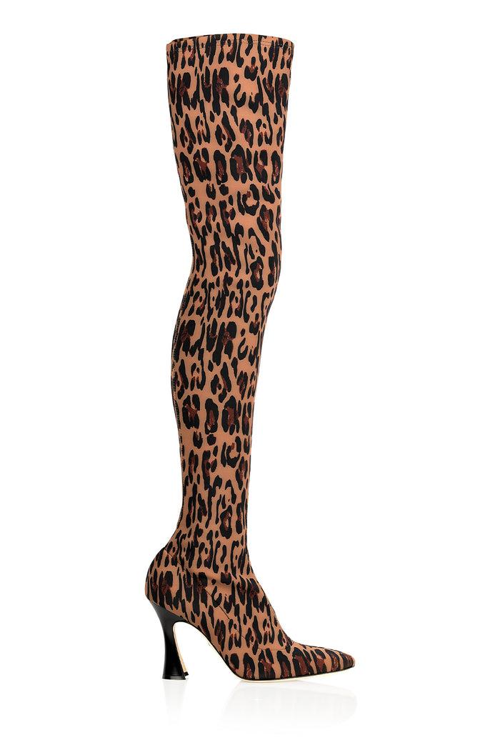 Brother Vellies OTK Brandy Boots In Leopard
