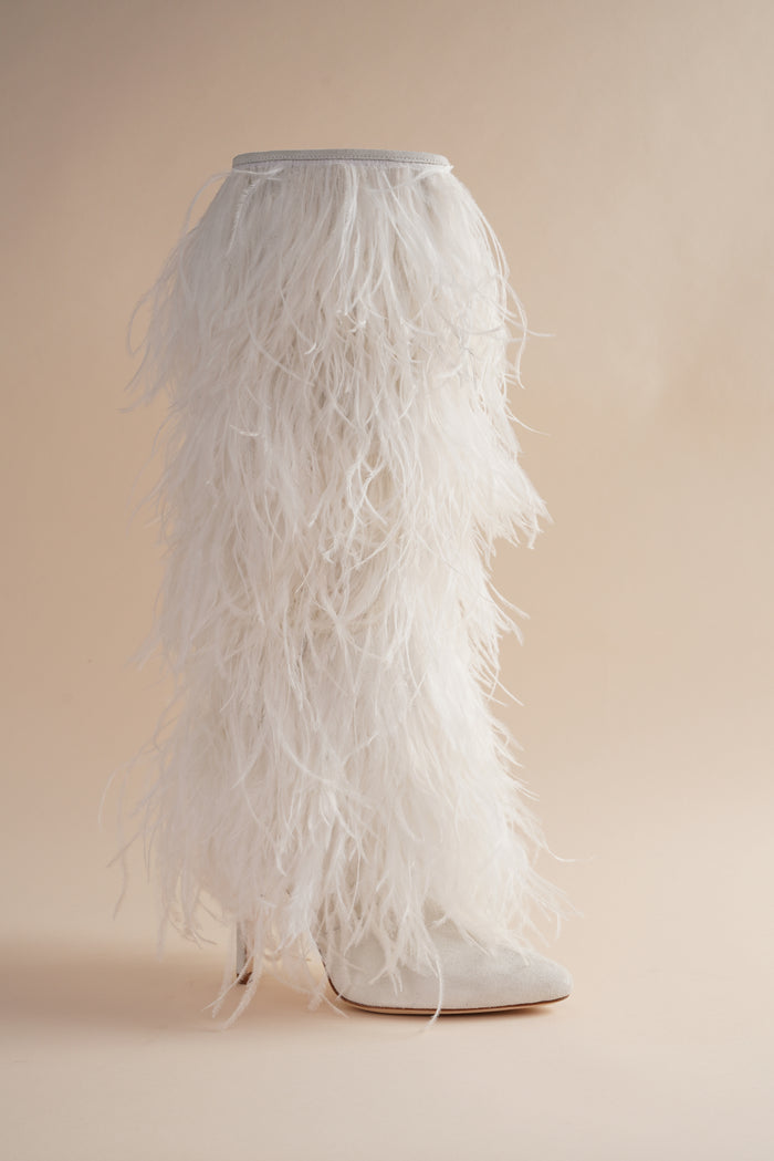 brother vellies Palms Boot in Ivory Bird