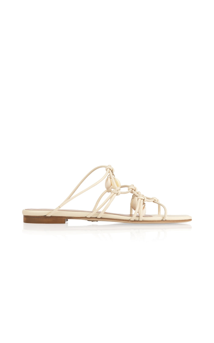 Brother Vellies Shoreline Flat Sandal In Ivory