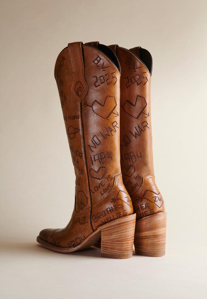 Brother Vellies Tree Of Life Doodle Cowboy Boot