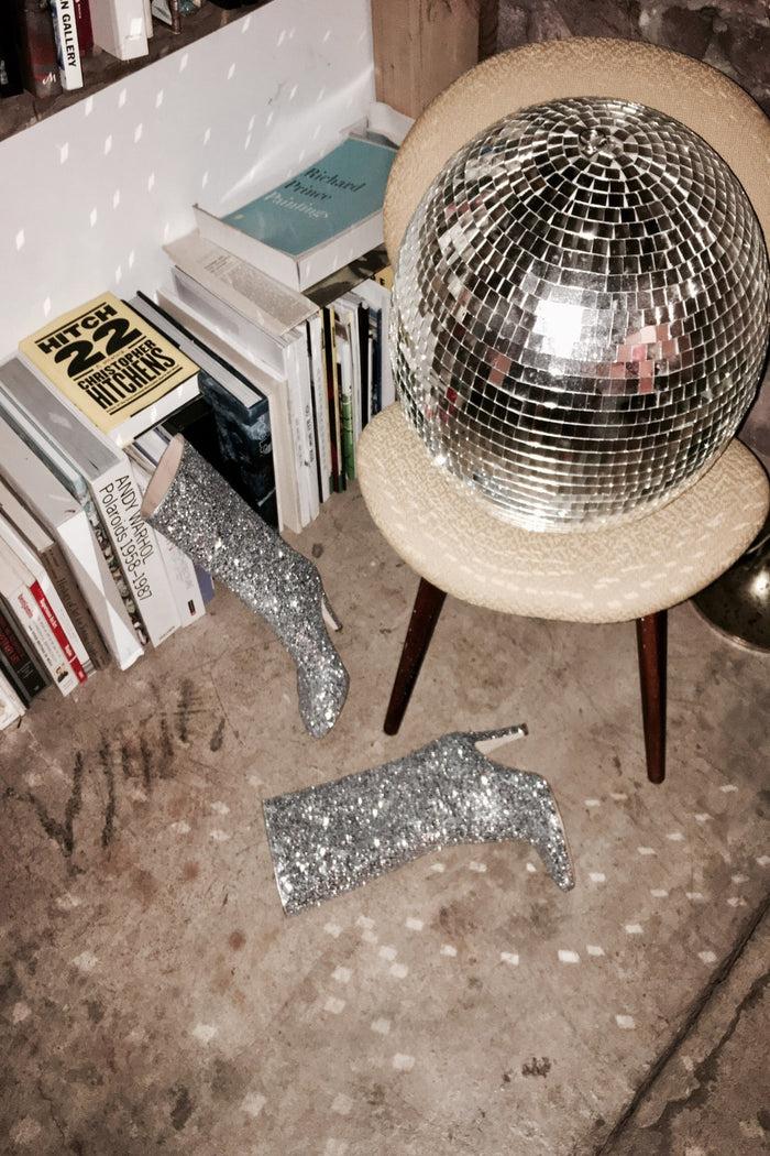 brother vellies Elevator Boot in Disco Dust Glitter